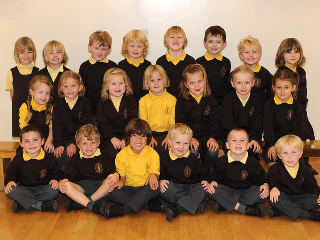 New pupils at St Giles C Of E Primary School in 2010