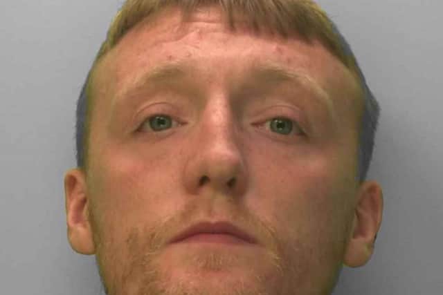 George Cain's violence against police officers came after he was detained on suspicion of assaulting someone known to him in November last year. Photo: Sussex Police