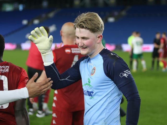Action and celebrations as Worthing take on Bognor Regis Town in the Sussex Senior Cup final at the Amex Stadium - and win 8-7 on penalties