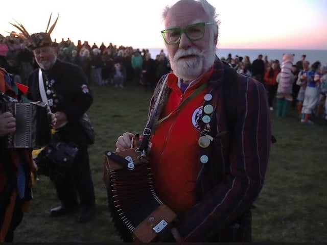 Dancing the sun up at Hastings on May Day