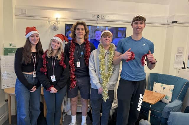 FCC Sixth Form Students spreading positivity at Christmas time!