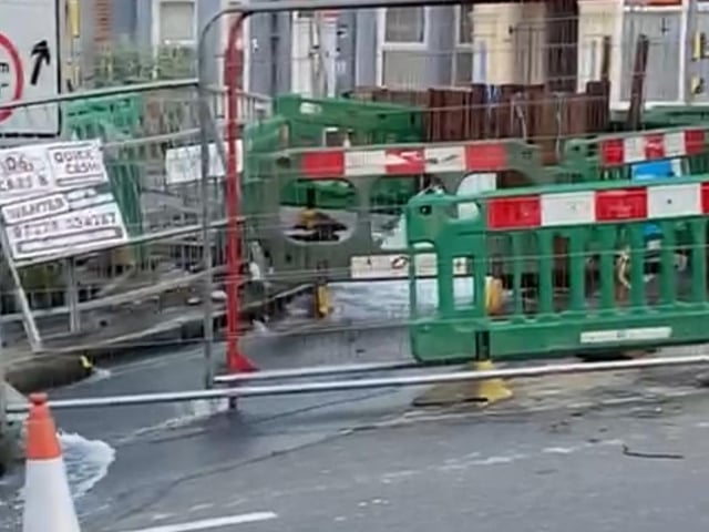Water mains burst