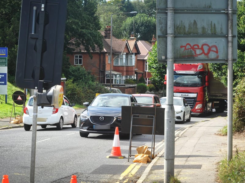 Work began on the long-delayed Queensway Gateway building project in St Leonards last September. Photo taken on September 3, 2024. A21 Sedlescombe Road North.