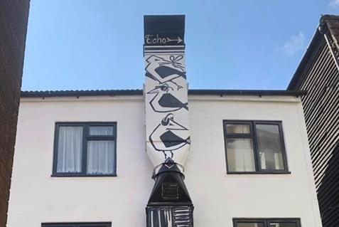 Seagulls on the chimney