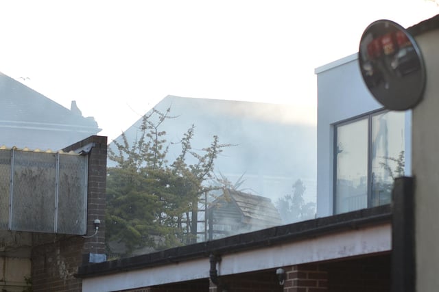The scene of the fire. Picture from Sussex News and Pictures