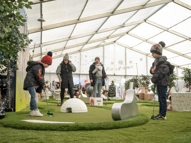 A festive mini golf and games extravaganza is being held in Horsham from now until December 24