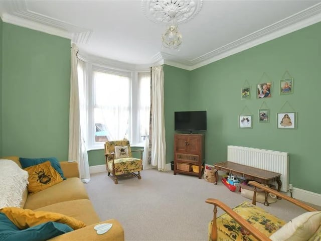 This three bed terrace house in Langford Road, Copnor, is available from £178,500 - but only if you are over 60. It is listed on Zoopla by Homewise Ltd.