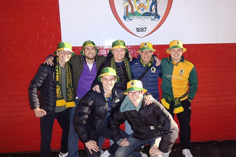 Horsham supporters at the historic FA Cup first round clash at Barnsley
