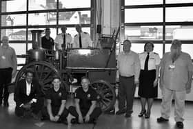 On Tuesday, July 4, East Sussex Fire and Rescue Service, alongside Bexhill Museum, officially launched the Merryweather restoration fundraiser at Bexhill Fire Station. Picture: East Sussex Fire and Rescue