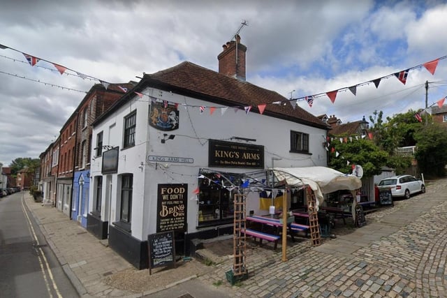 King's Arms, Tarrant Street, is the oldest pub in Arundel, a cosy free house with two bars and a secluded patio garden
