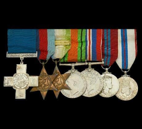 Jack Easton's medals. Photo: Noonans Mayfair