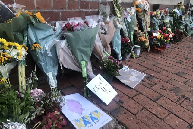 Tributes at Eastbourne Town Hall
