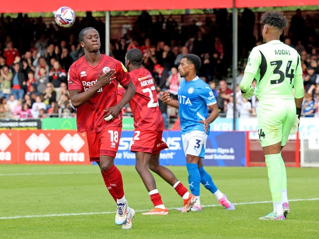 Crawley Town drew 1-1 with Stockport County in their League One encounter at the Broadfield Stadium. Stephen Lawrence/Telephoto Images was there to catch the action