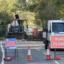 Road closure in Titnore Lane. Photo: Eddie Mitchell