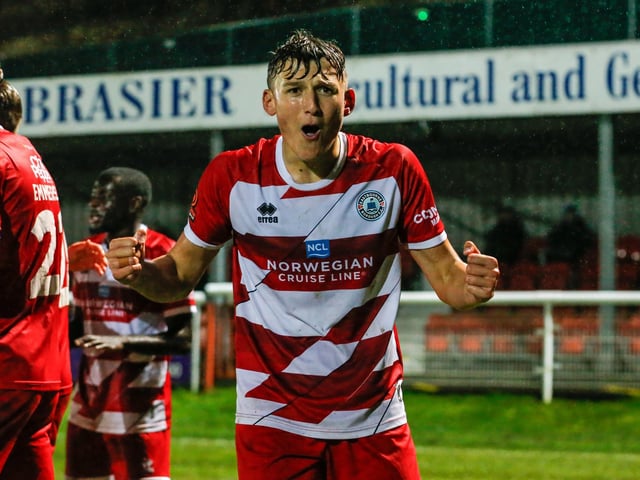 Action from Eastbourne Borough's 1-1 draw at Dover