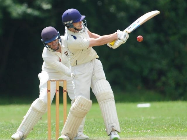 Action from Portslade CC v Bolney CC in Division 4 East of the Sussex Cricket League