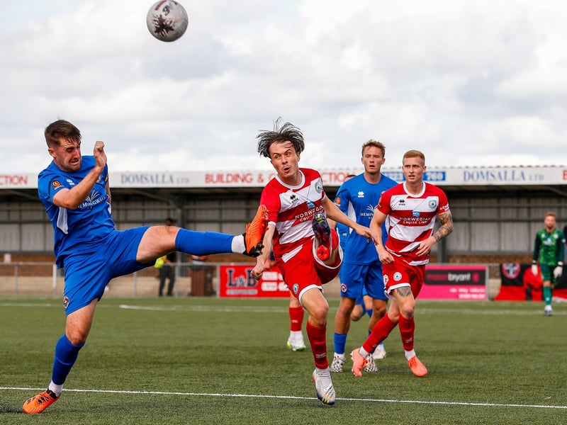Action from Eastbourne Borough v Truro City in the National League South