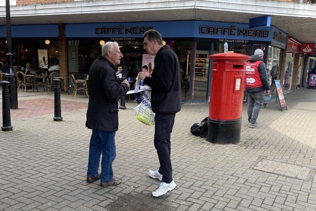Representatives from Save Our Town were in Burgess Hill on Saturday, April 8