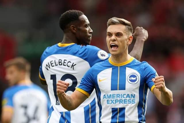 Brighton attacker Leandro Trossard will hope to add to his Premier League goal tally against Nottingham Forest tonight