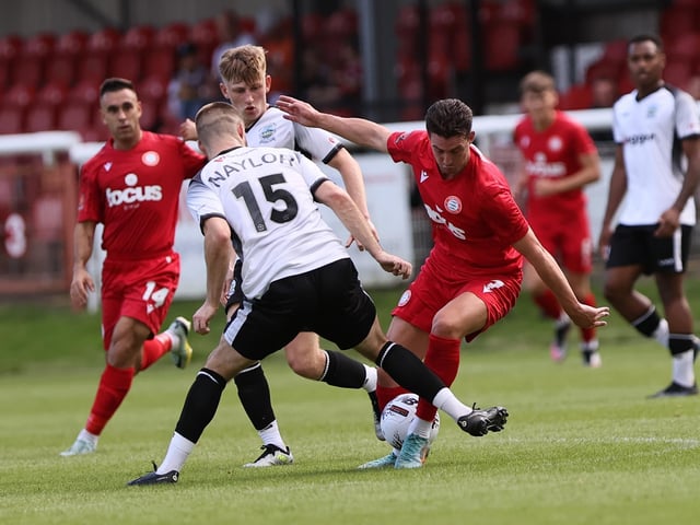 Action from Worthing's win at Dover in National League South