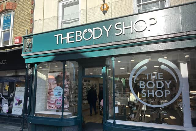 The Body Shop in East Street, Chichester