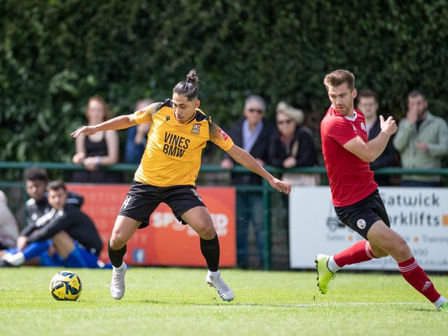 Action from the pre-season friendly between Three Bridges and Crawley Town. Crawley Town won 2-1 thanks to two goals from Danilo Orsi. Picture: Eva Gilbert