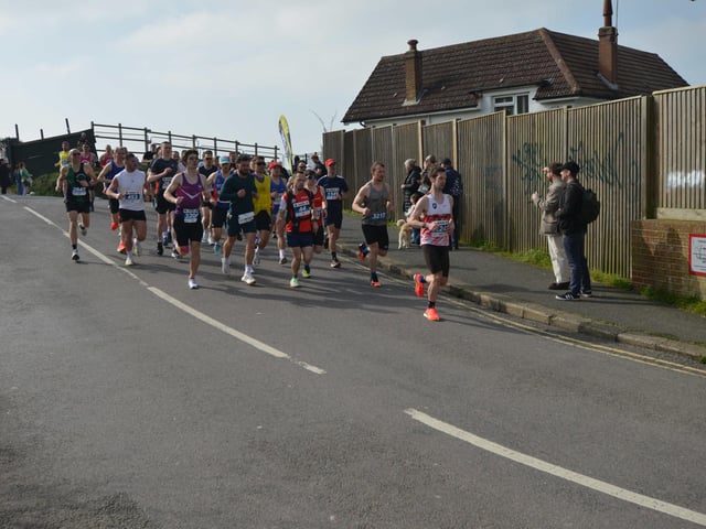 Action in the 2026 Hastings Half Marathon