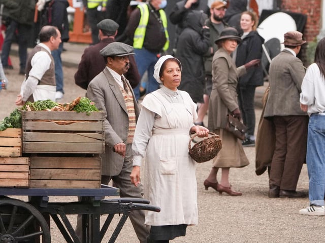 Filming continues in Arundel for Wicked Little Letters, starring Olivia Colman and Jessie Buckley. Photo: Eddie Mitchell