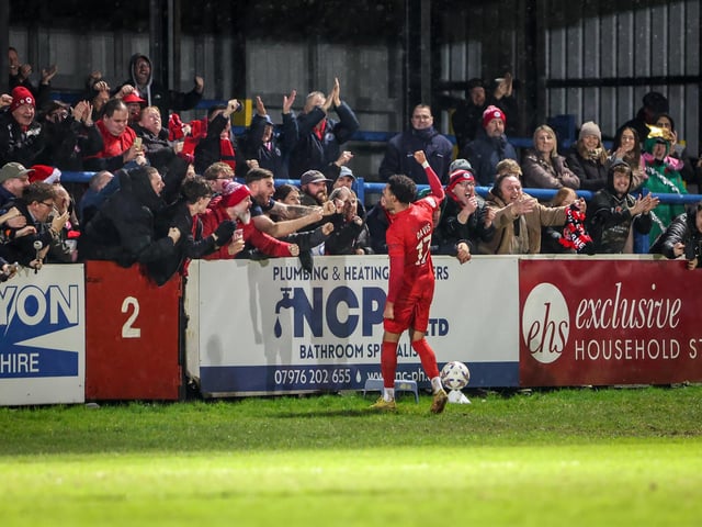 Action from Eastbourne Borough's brilliant 5-2 win away at Dover Athletic in the National League South
