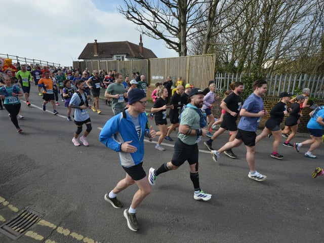Action in the 2026 Hastings Half Marathon