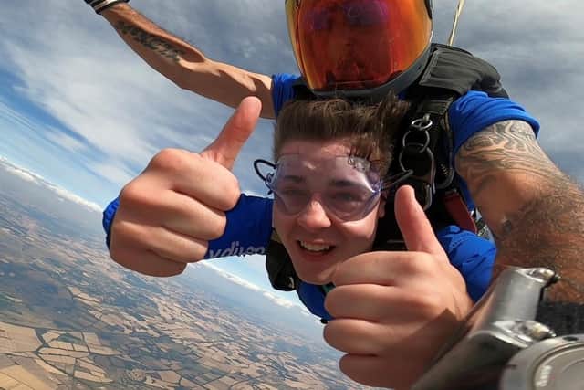Billy Smith and his cousin Emily Smith did a skydive in memory of their granny