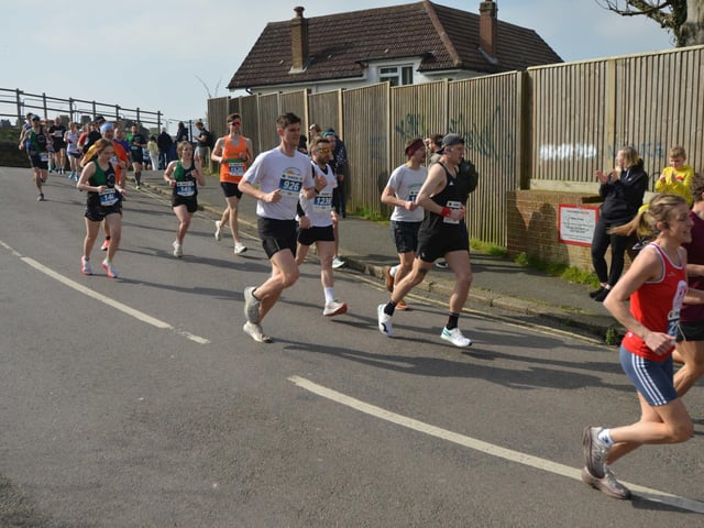 Action in the 2026 Hastings Half Marathon