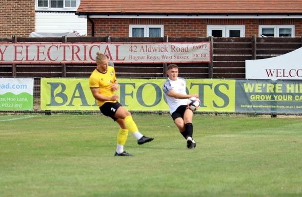 Action from Pagham v Hamble Club in the Wessex Lerague