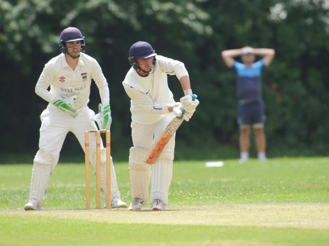 Action from Portslade CC v Bolney CC in Division 4 East of the Sussex Cricket League