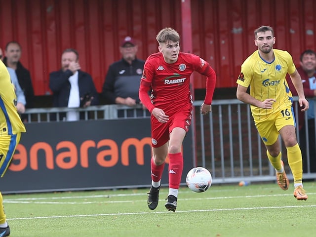 Action from Worthing FC's 1-1 draw with Taunton Town in National League South