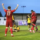 Action from Worthing's 2-0 win at Cheshunt, which confirmed their place in the National League South play-offs
