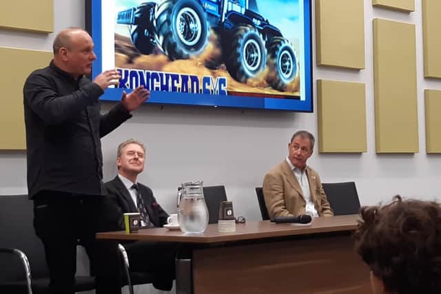 Professor Winfried Hensinger, director of the Sussex Centre for Quantum Technologies, at the launch of the Mid Sussex STEM challenge 2022
