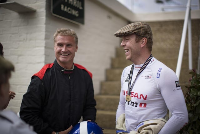 David Coulthard and Chris Hoy in 2016.
