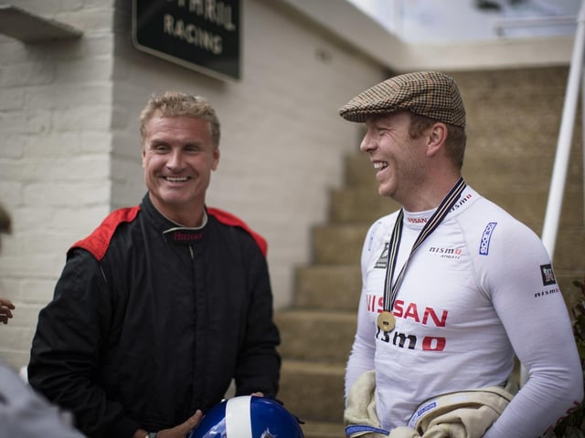 David Coulthard and Chris Hoy in 2016.