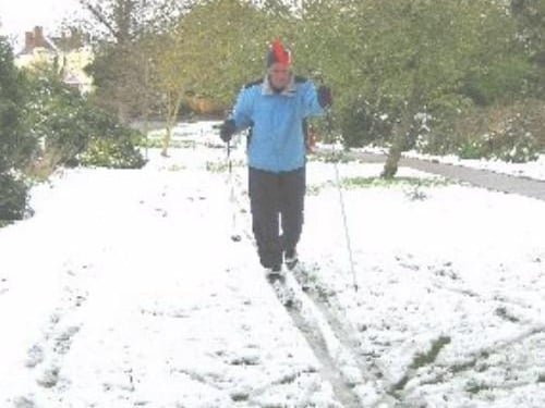 Snow in Worthing on April 6, 2008