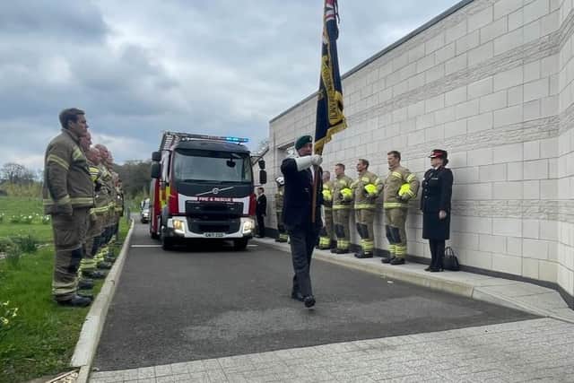 Shaun Levett's guard of honour at his funeral