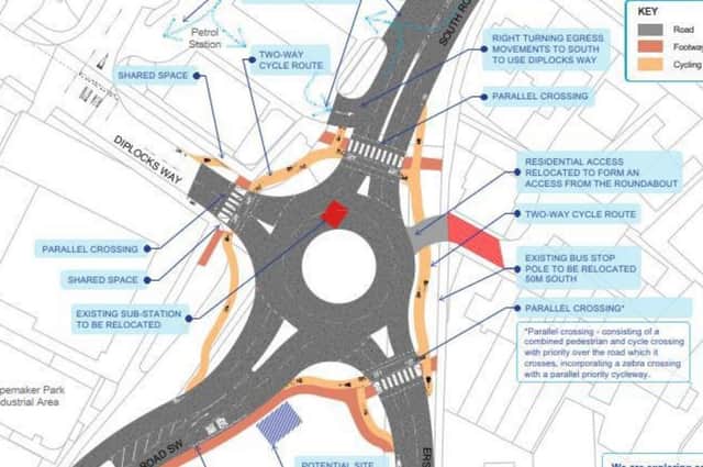 Proposals for the new Hailsham roundabout
