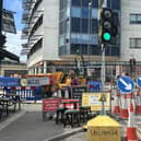 Station area road works in Hastings