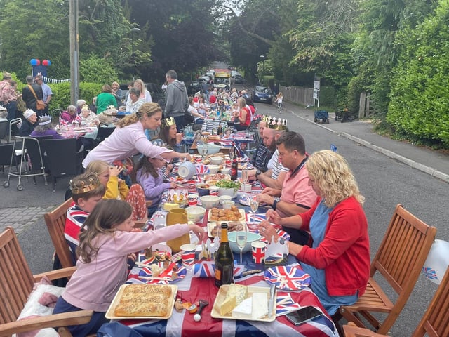 The Silverdale Road street party on Sunday, June 5