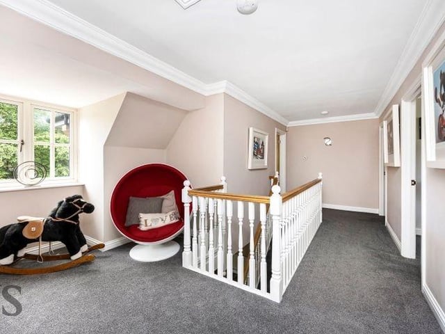 The house has been designed with spacious interiors and feature living spaces