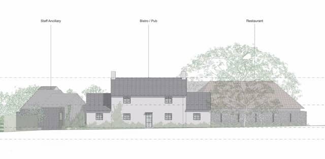 An architect's drawing shows the proposed expansion to The Woodcote