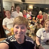 Sarah Murphy shared this photo of Worthing Town's ladies team watching England at the Mulberry Pub