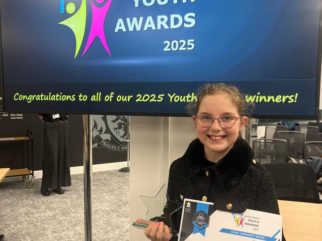 Daisy proudly receiving her Saxon Weald Local Community Award. A well-deserved celebration of her kindness, dedication, and impact on the community.