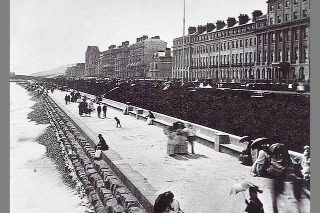 The promenade by what is now the Lansdowne Hotel, late 1800s.