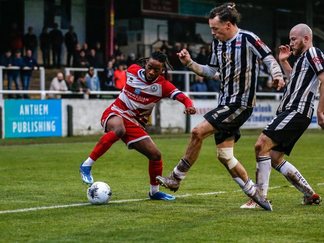 Action from Eastbourne Borough's visit to Bath City in National League South